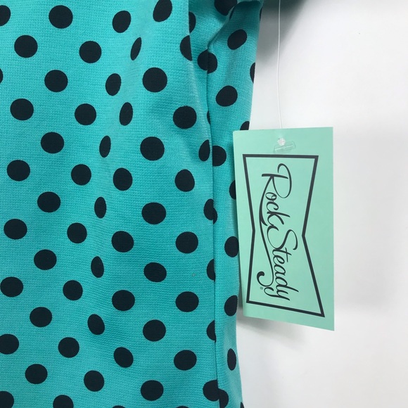 RockSteady Teal Polka Dot Top NWT - Picture 3 of 4